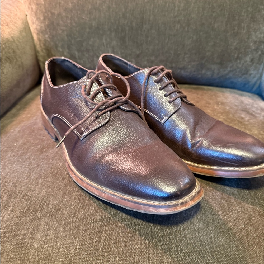 Clarks Dark Brown Leather Oxfords